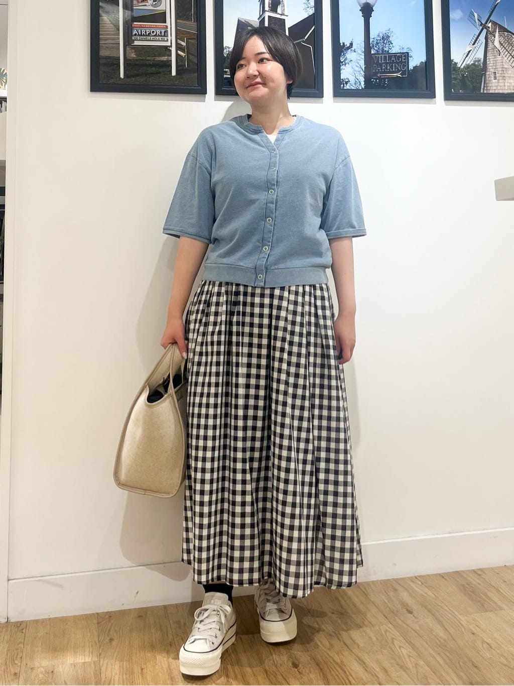 Asukaさんの「Dessin｜【洗える】リブノースリーブニット」を使ったコーディネート