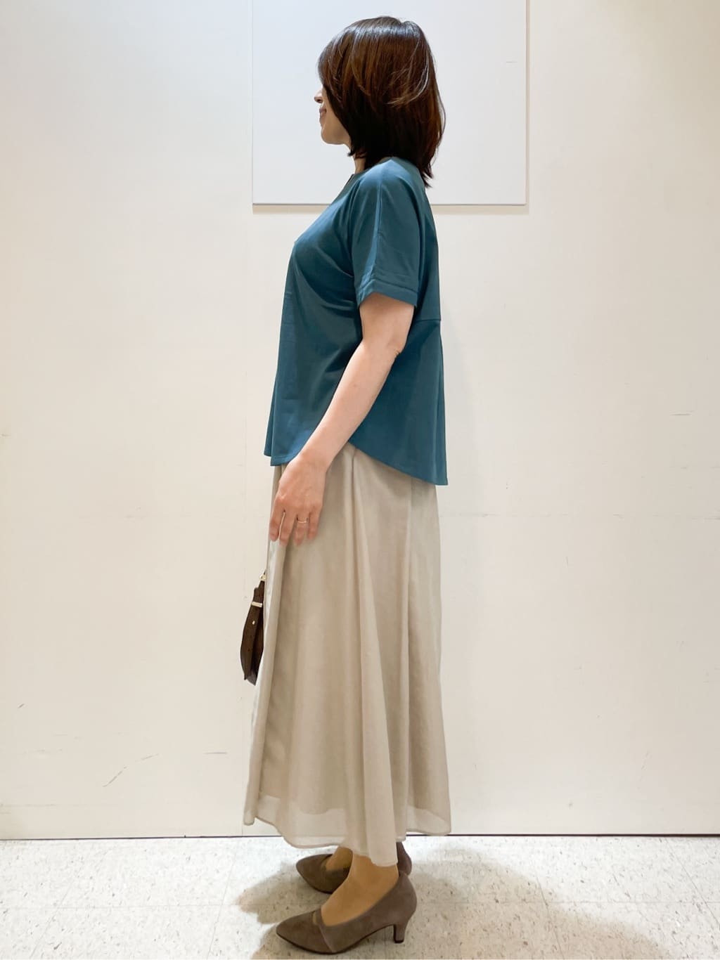 めいさんの「Reflect｜【マシンウォッシュ可／セットアップ可】シアーボックスタックプリーツスカート」を使ったコーディネート