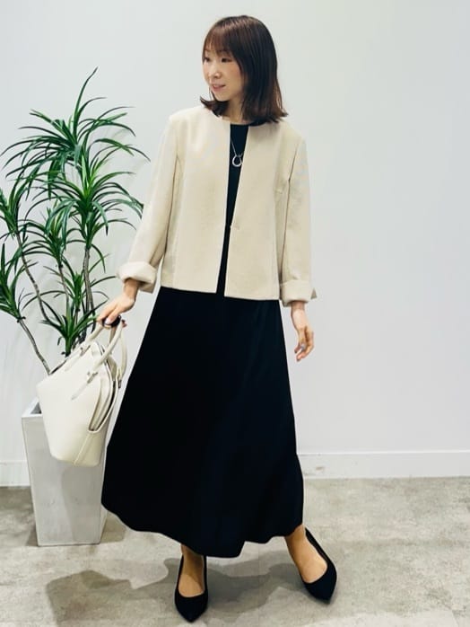 Miwaさんの「UNTITLED｜【短丈/日本製】カラミ風メッシュ ノーカラージャケット」を使ったコーディネート