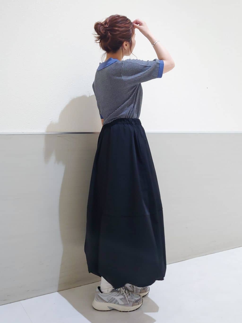 maruさんの「THE SHOP TK｜柄アソートポロニットシャツ【洗濯機OK】」を使ったコーディネート