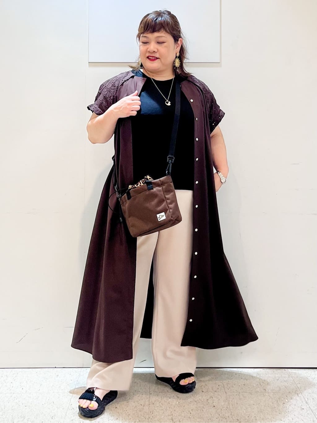 kimmyさんの「Reflect｜【接触冷感／マシンウォッシュ可／ウエスト総ゴム】ワイドシルエットパンツ」を使ったコーディネート