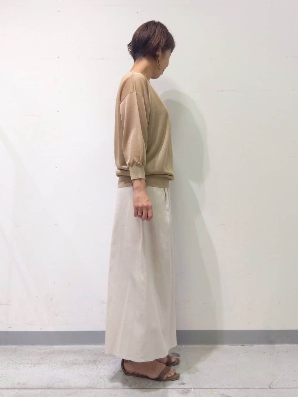 Kさんの「INDIVI｜【洗える／清涼感◎】ワイドフレアパンツ／スカーチョ」を使ったコーディネート