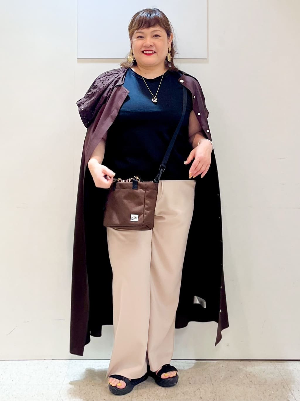 kimmyさんの「Reflect｜【接触冷感／マシンウォッシュ可／ウエスト総ゴム】ワイドシルエットパンツ」を使ったコーディネート