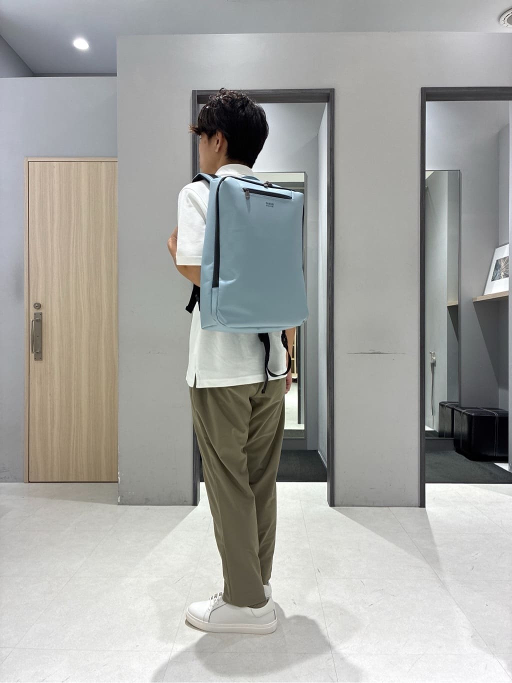 わいずみさんの「TAKEO KIKUCHI｜【抗菌防臭／9色5サイズ展開】ハニカムメランジ ポロシャツ」を使ったコーディネート
