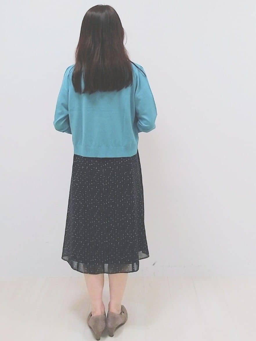 SANAさんの「Reflect｜【WEB先行カラーあり／マシンウォッシュ可／ナローベルト付き】オフボディツイードチェックワンピース」を使ったコーディネート