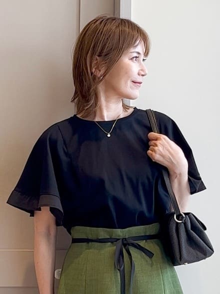 yamakoさんの「grove｜【UVカット/二の腕カバー】1枚で着映えするフレアスリーブデザイン」を使ったコーディネート