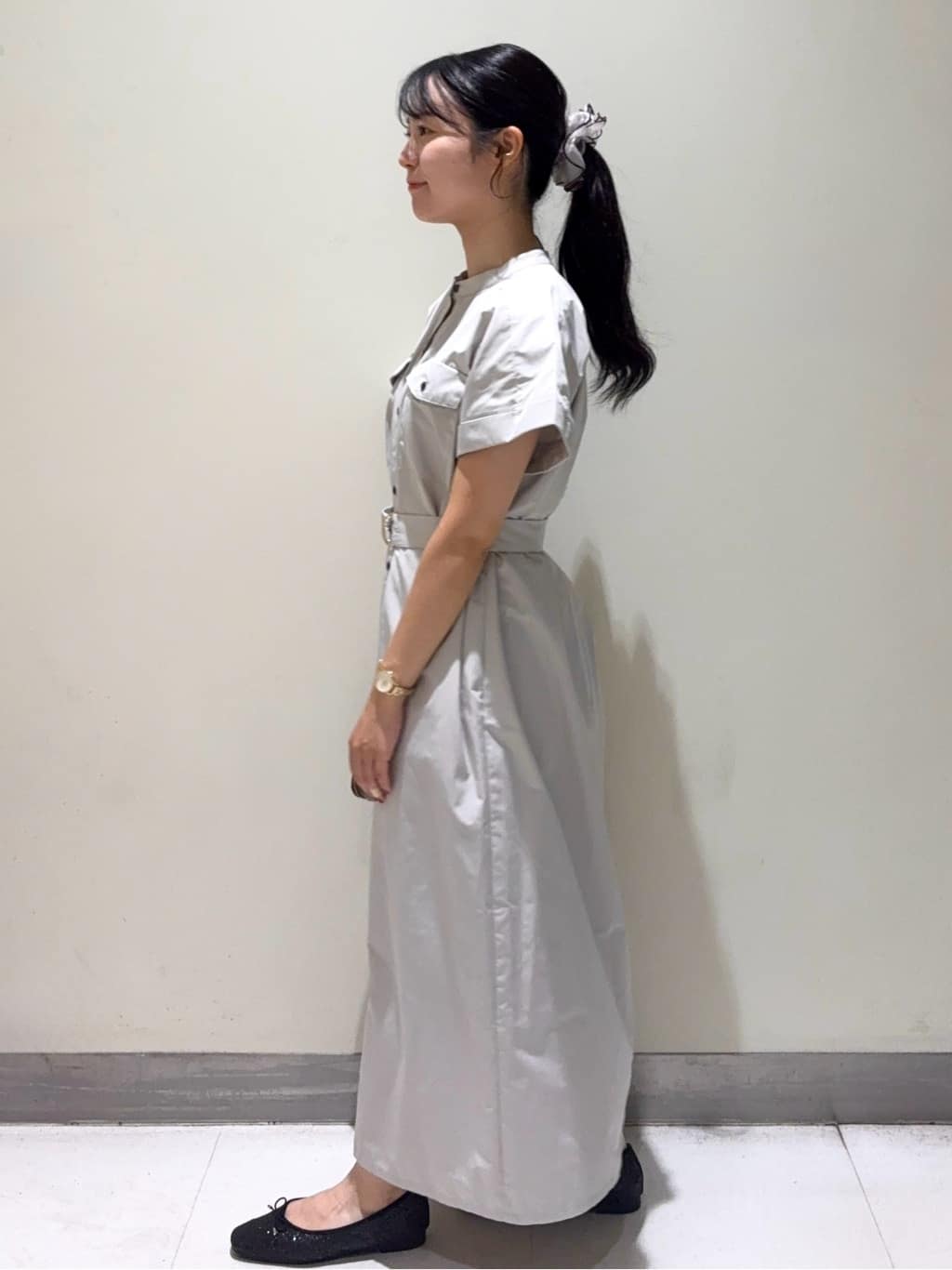 きみさんの「OPAQUE.CLIP｜ダブルポケットシャツワンピース【洗濯機洗い可】」を使ったコーディネート