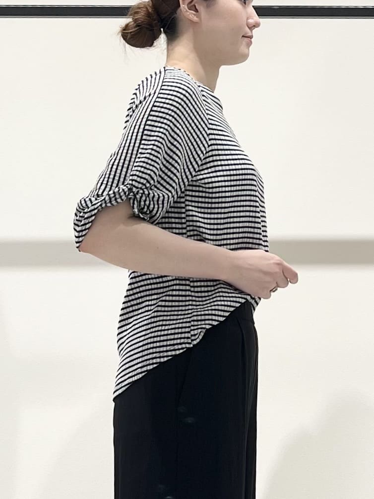 T.Kさんの「INDIVI｜【UVケア／吸汗速乾】凹凸素材ねじり袖トップス」を使ったコーディネート