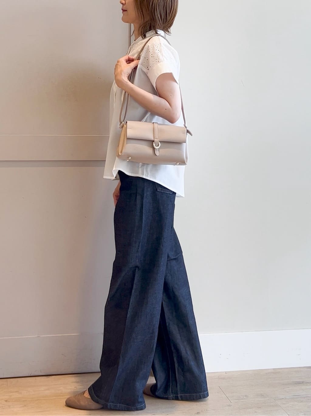 yamakoさんの「grove｜【SOMETHING&times;grove別注】LISAWIDE DENIM PANTS」を使ったコーディネート