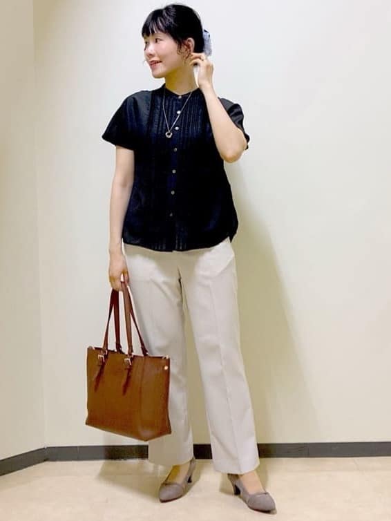  beni_gingerさんの「Reflect｜【マシンウォッシュ可】リネンライクフレアパンツ」を使ったコーディネート