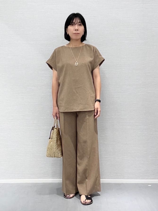 Yukoさんの「UNTITLED｜【セットアップ可/はっ水/通勤】リラククール 半袖ブラウス」を使ったコーディネート