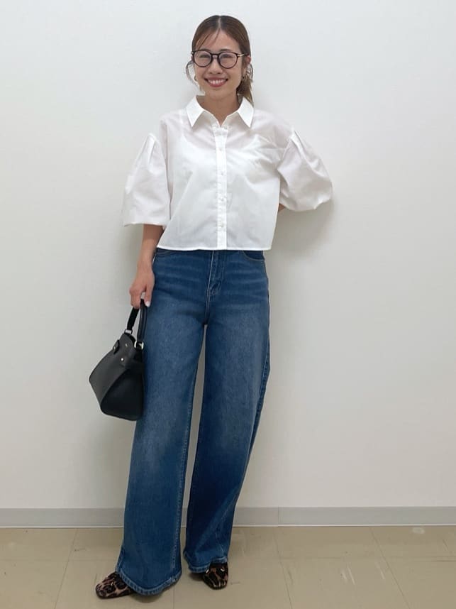 Akiさんの「OPAQUE.CLIP｜バルーンスリーブシャツ【洗濯機洗い可】」を使ったコーディネート