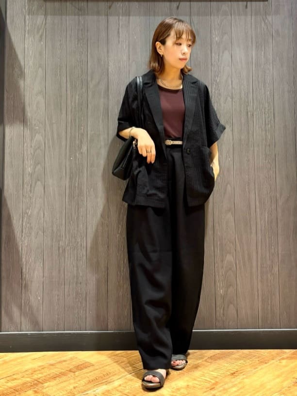 meiさんの「SHOO･LA･RUE｜【洗える/ひんやり／前後2WAY】テレコタンクトップ」を使ったコーディネート