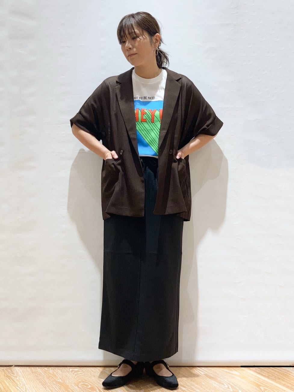 Shihoさんの「OPAQUE.CLIP｜【Pontre Studio／ポンレストゥディオ】別注グラフィックTシャツ」を使ったコーディネート
