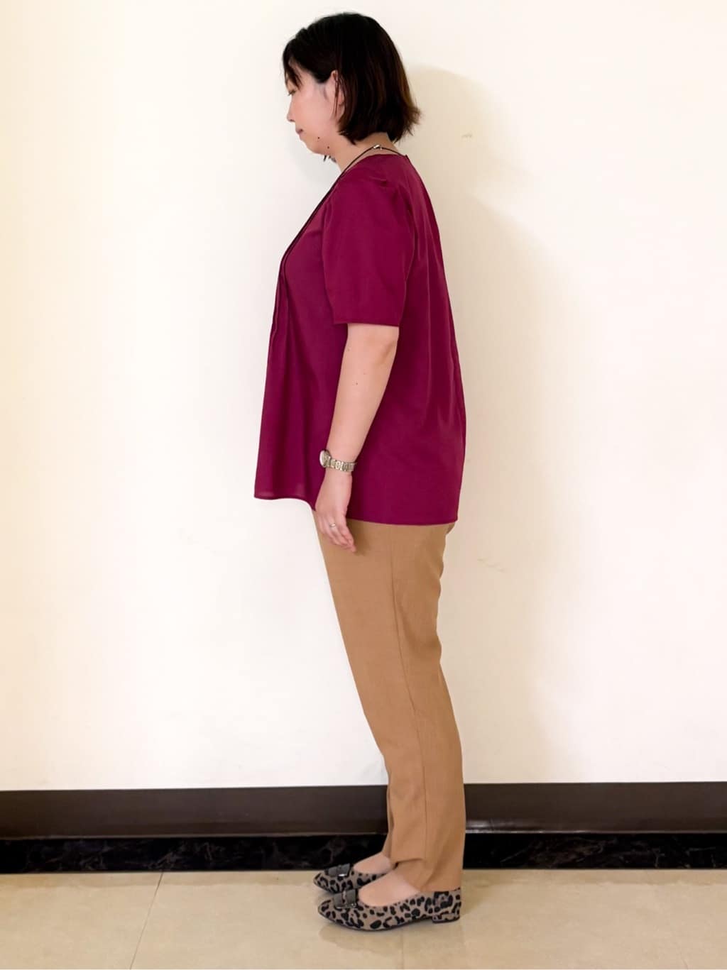 ミヨさんの「Reflect｜【すっきり見え！長め丈】ピンタックデザインチュニックブラウス」を使ったコーディネート