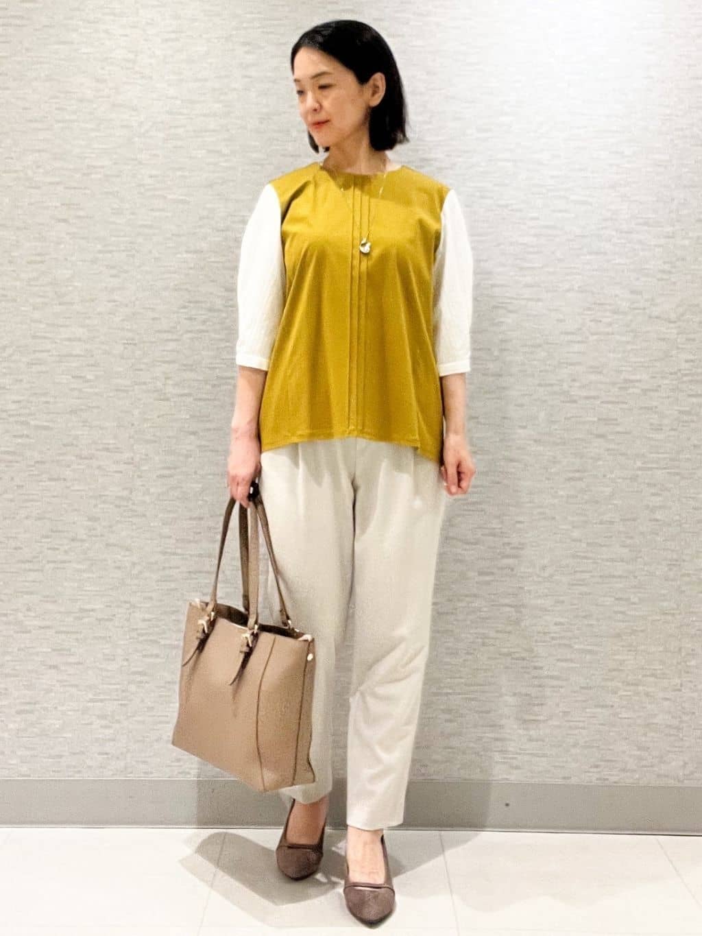 marikoさんの「Reflect｜【体型カバー／腰周りカバー】長め丈プルオーバージャージ」を使ったコーディネート