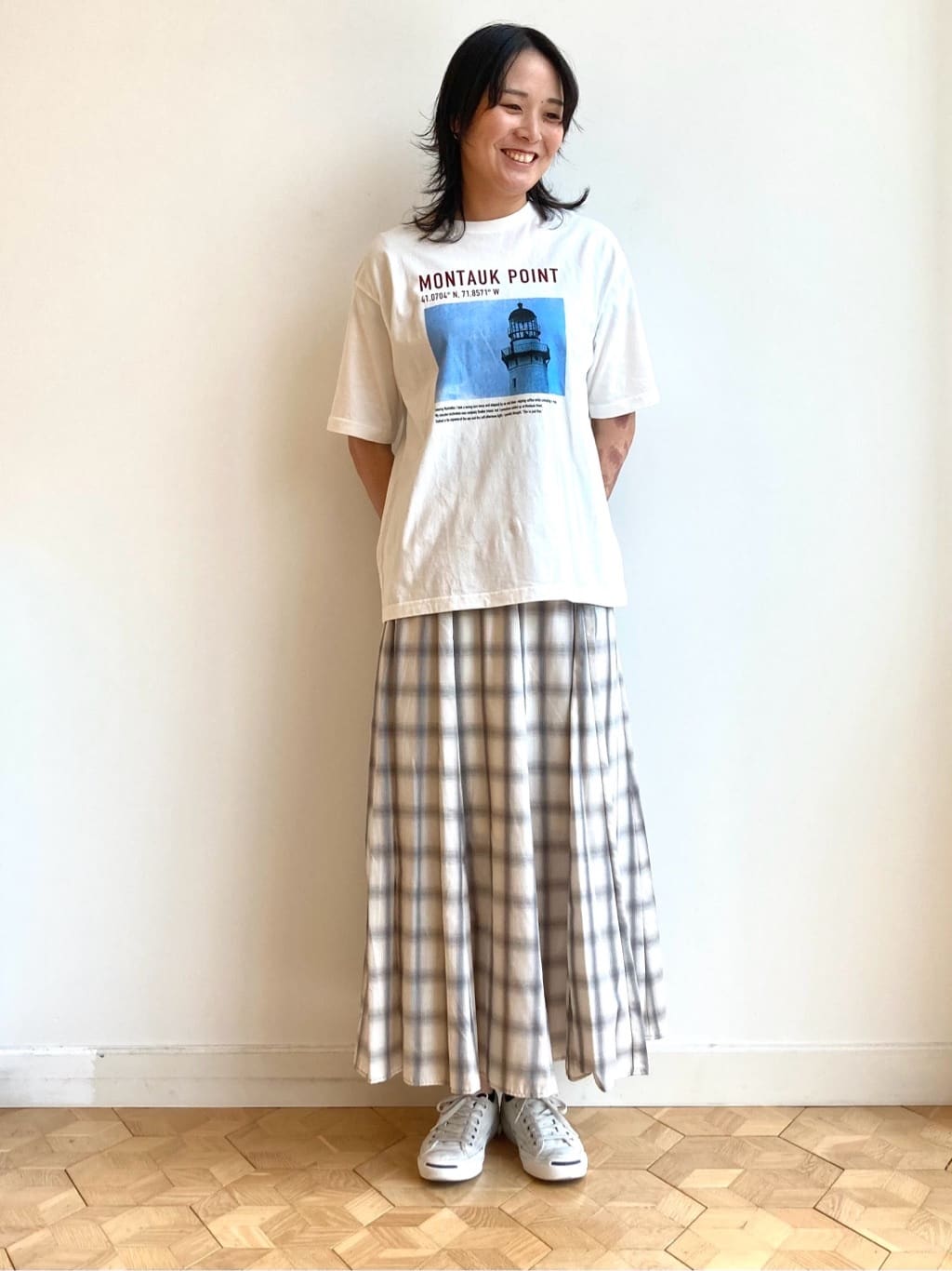 nakagawaさんの「Dessin｜【ユニセックス・洗える】オーガニックコットンロゴ入りTシャツ」を使ったコーディネート