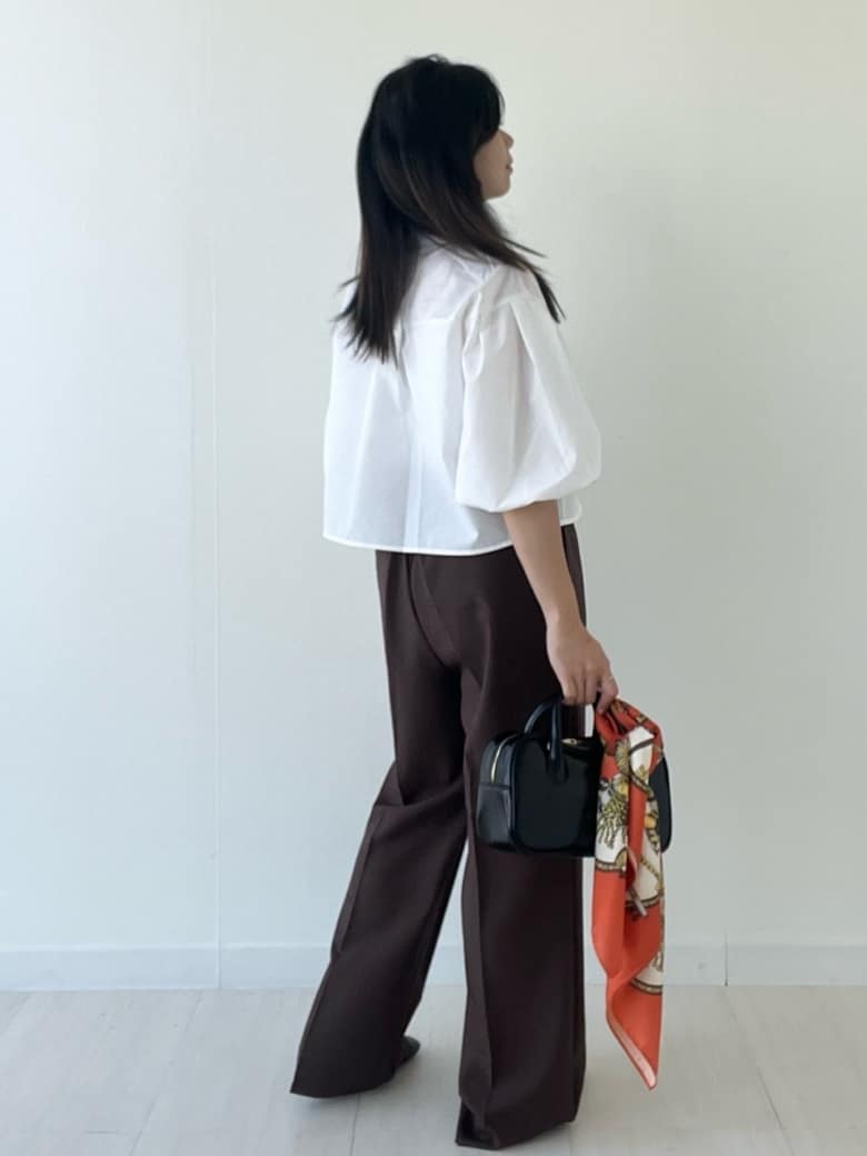 Mori Moriさんの「index｜ラメストライプイージーワイドパンツ／セットアップ可【洗濯機洗い可／防シワ／吸水速乾】」を使ったコーディネート