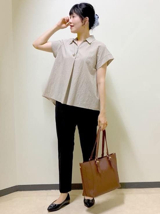  beni_gingerさんの「Reflect｜【私のパンツ／手洗い可】ベーシックテーパードパンツ」を使ったコーディネート