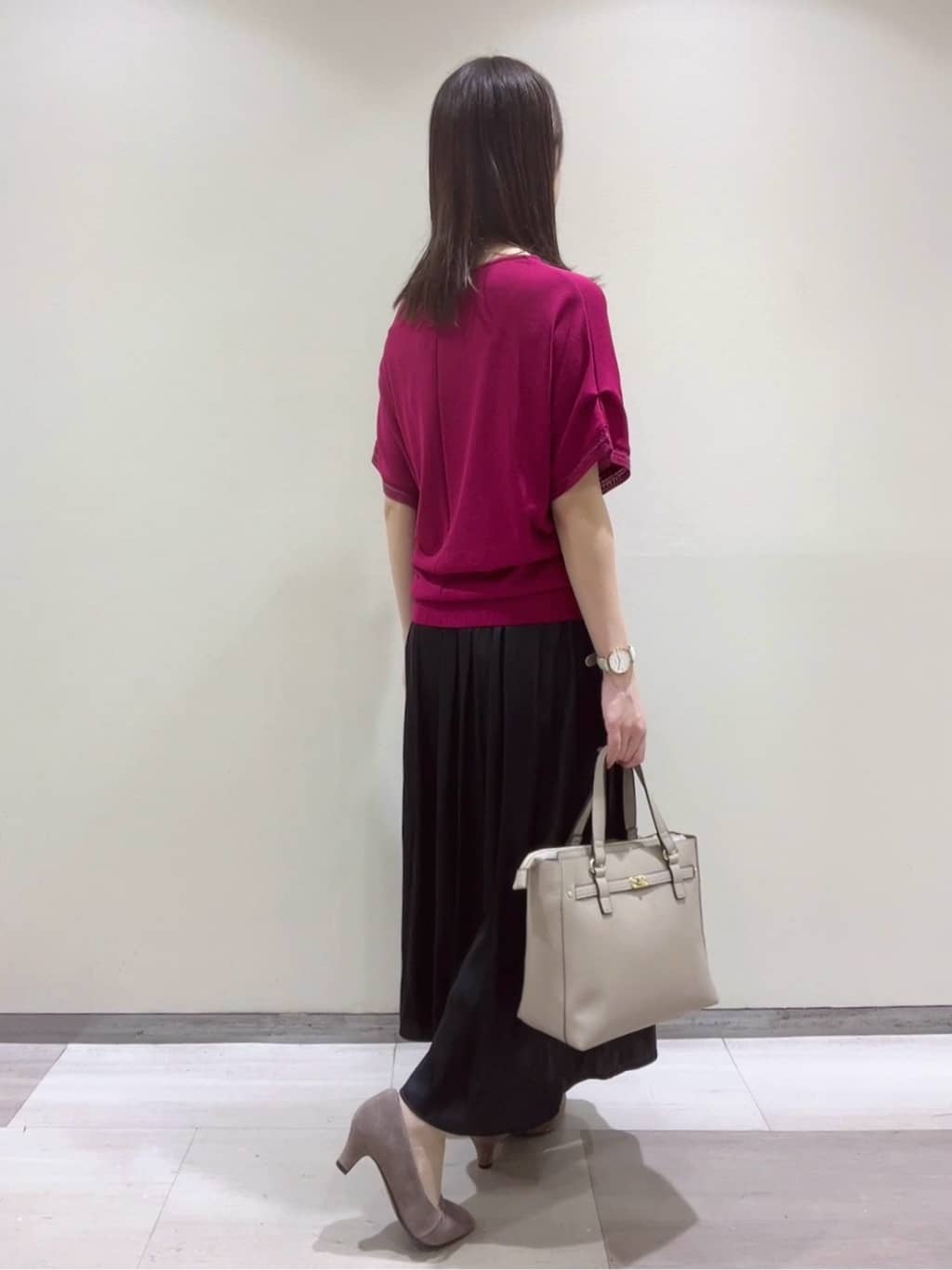 yukaさんの「Reflect｜【選べる7色◎／手洗い可／二の腕カバー】半袖ニット」を使ったコーディネート
