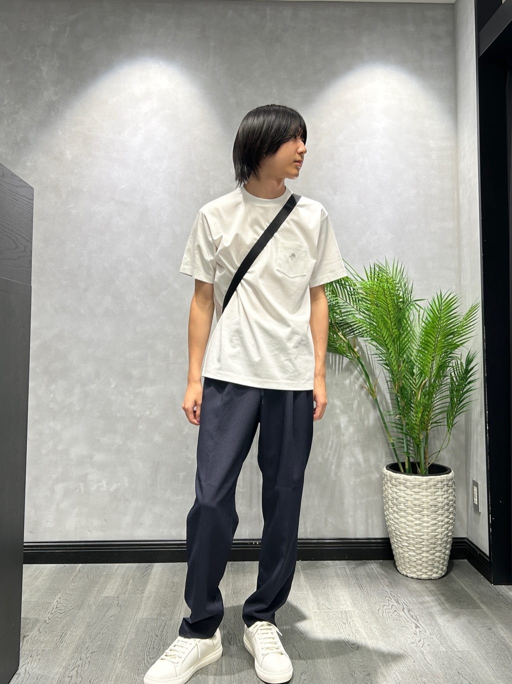 ruiさんの「TAKEO KIKUCHI｜【COOL CITY WEAR】籠目アート柄 サッカーシャツ /通気性」を使ったコーディネート