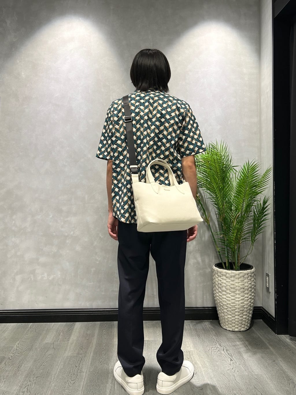 ruiさんの「TAKEO KIKUCHI｜【COOL CITY WEAR】籠目アート柄 サッカーシャツ /通気性」を使ったコーディネート