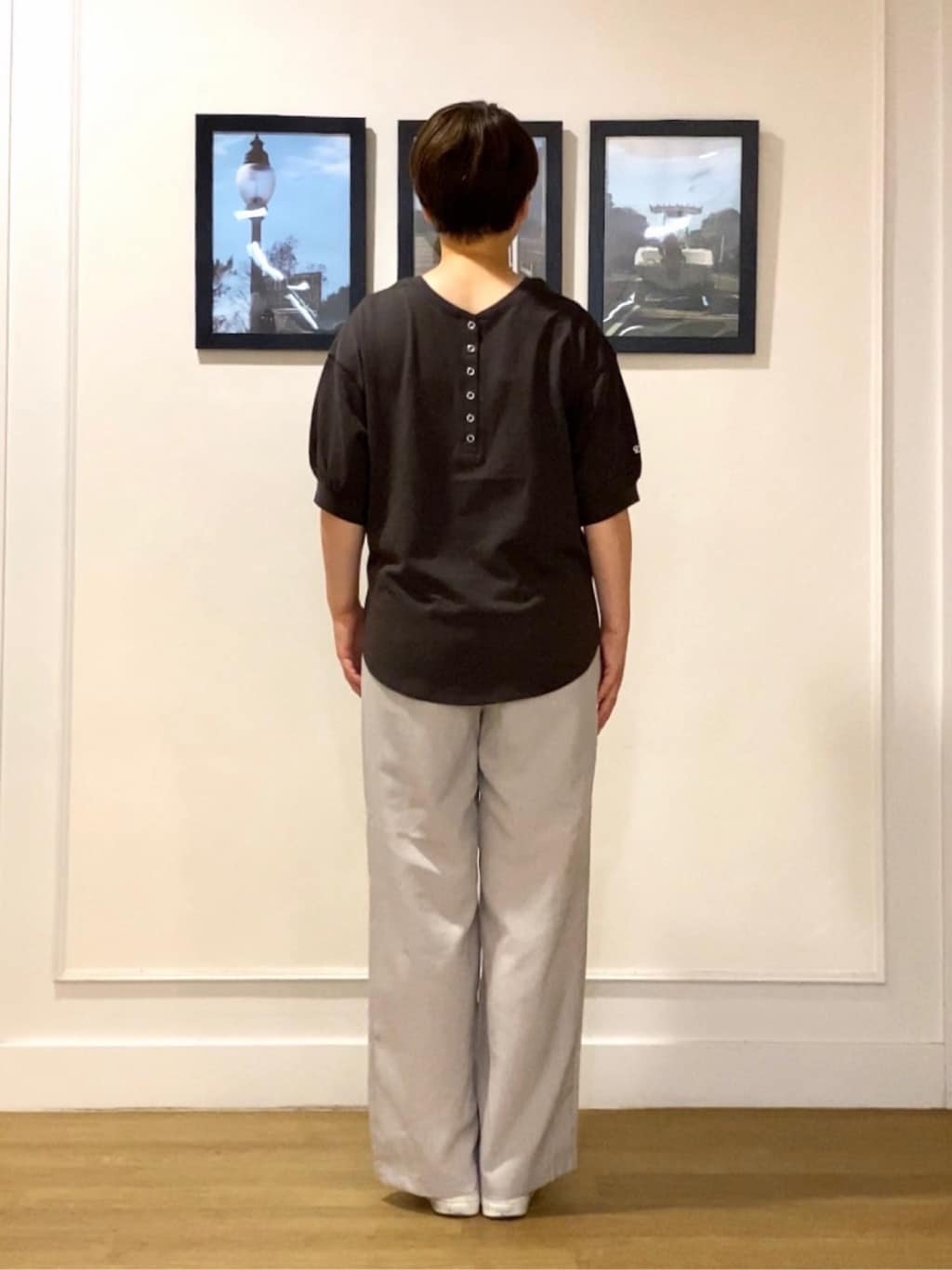 Hiroさんの「Dessin｜【360度可愛い/前後2WAY/洗える】ライトコットンヘンリーカットソー」を使ったコーディネート
