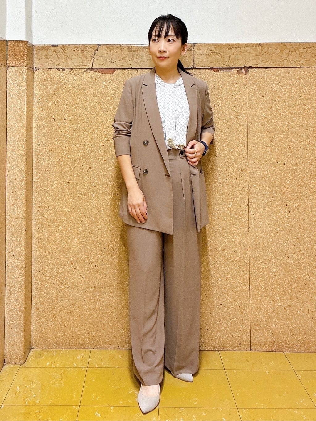 hattoriさんの「INDIVI｜【軽く羽織れる！】ダブルジャケット」を使ったコーディネート