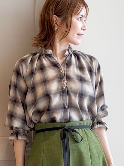 yamakoさんの「grove｜ドットで華やぐ　軽やかマーメイドスカート」を使ったコーディネート