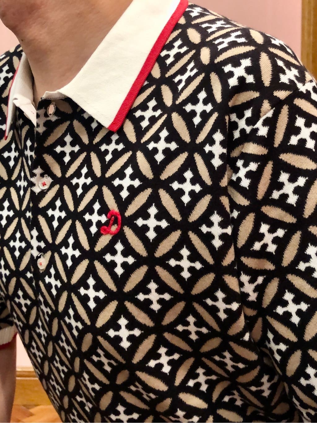 OKJさんの「DRESSTERIOR｜◆オーバーラップサークル ニットポロシャツ」を使ったコーディネート