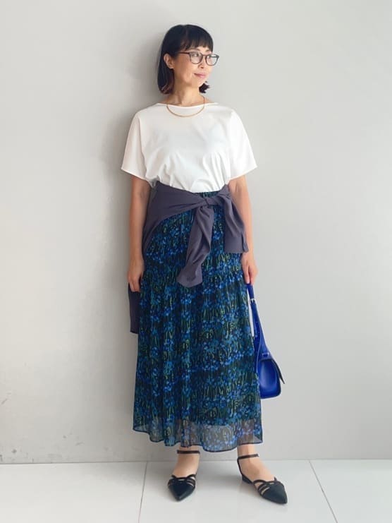 murayamaさんの「INDIVI｜【インナーとしても活躍！】シンプルTシャツ」を使ったコーディネート