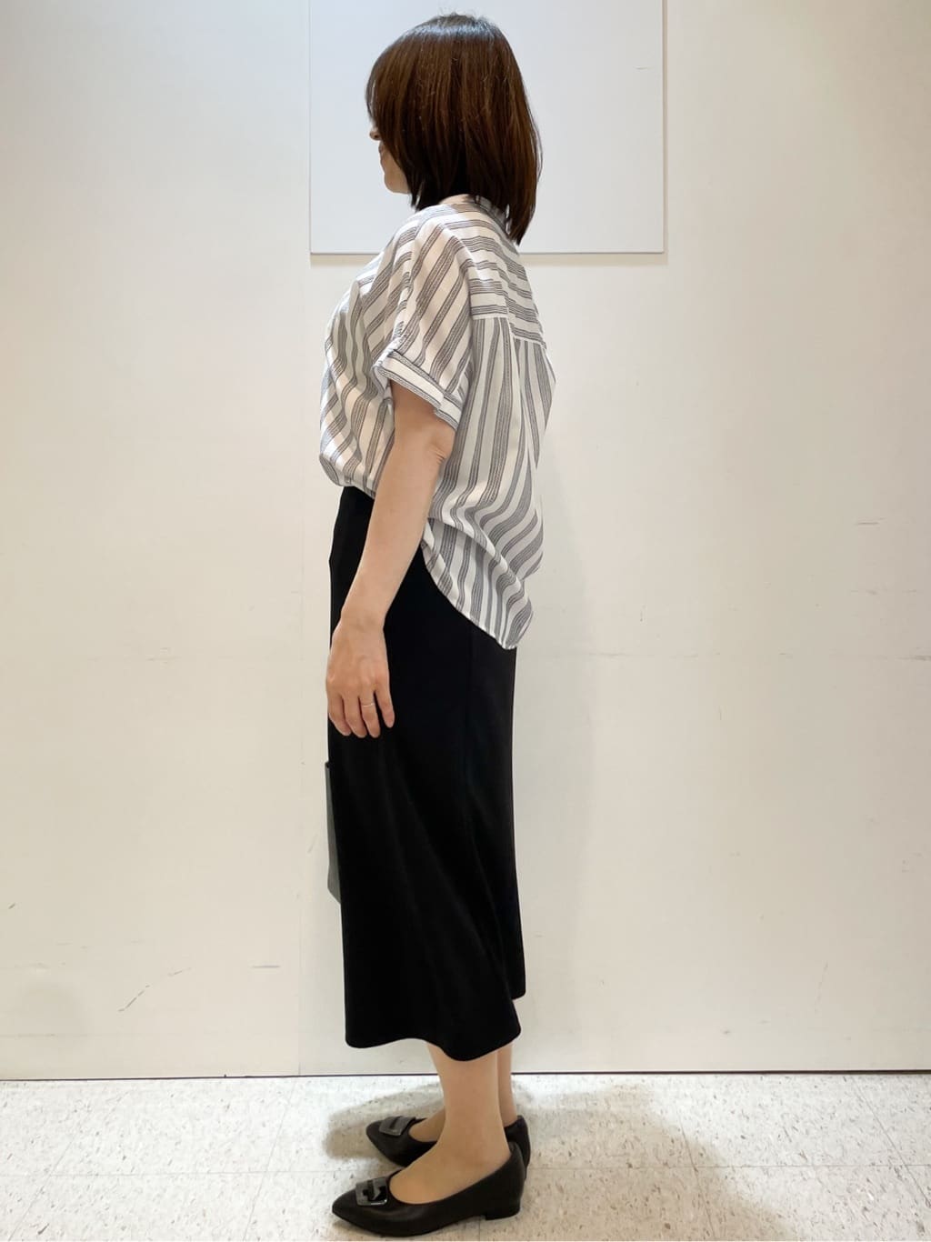 めいさんの「Reflect｜【洗える】ドビーストライプブラウス」を使ったコーディネート