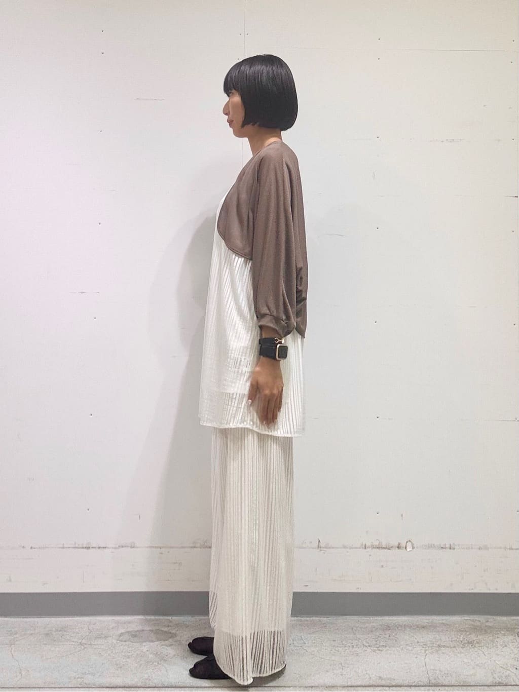 naoさんの「INDIVI｜【洗える／セットアップ可能】ラッセルチュニック」を使ったコーディネート