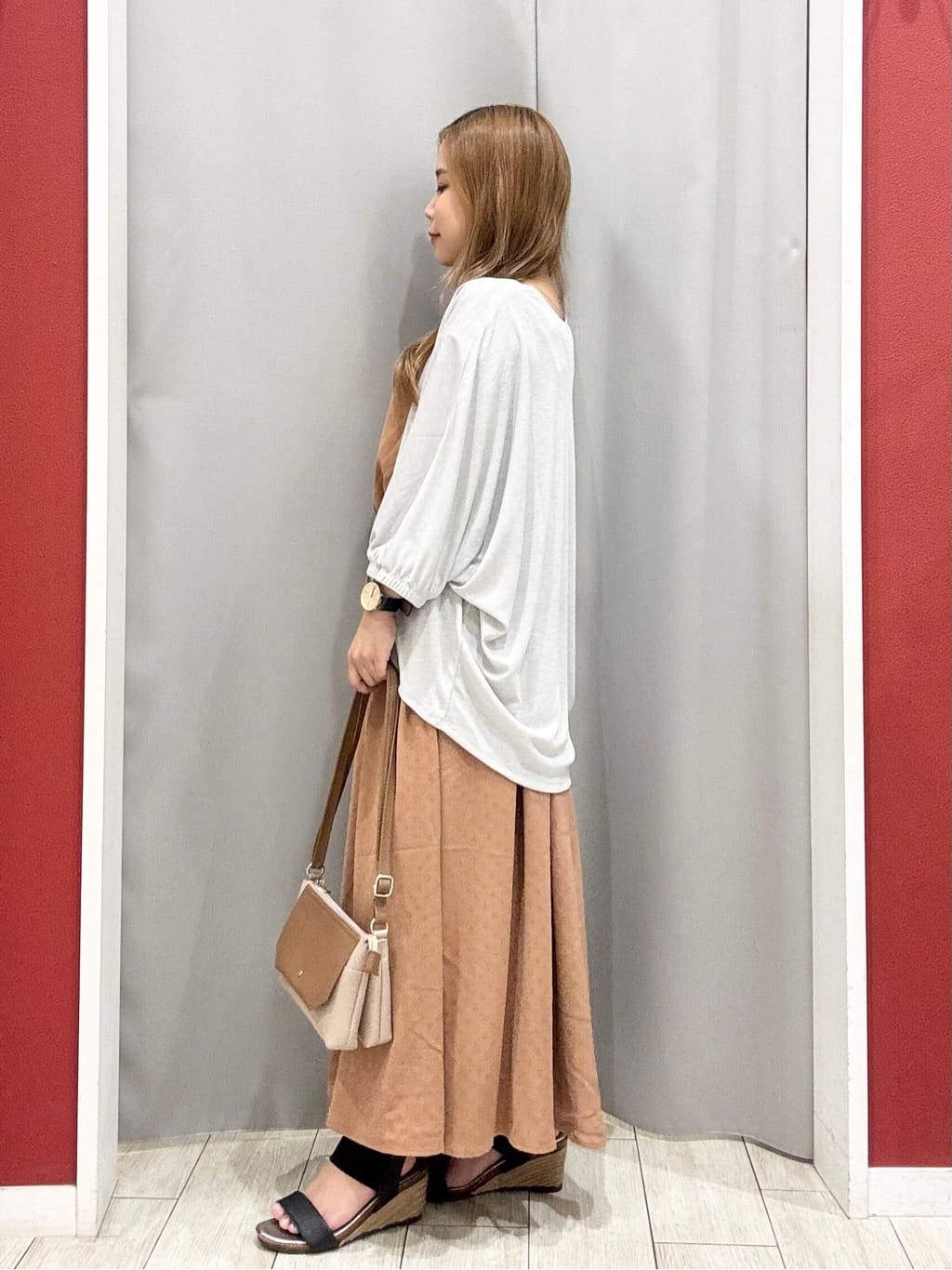 shioさんの「SHOO･LA･RUE｜【UV/さらさらタッチ】女性らしさ漂う 5分袖ボレロカーディガン」を使ったコーディネート