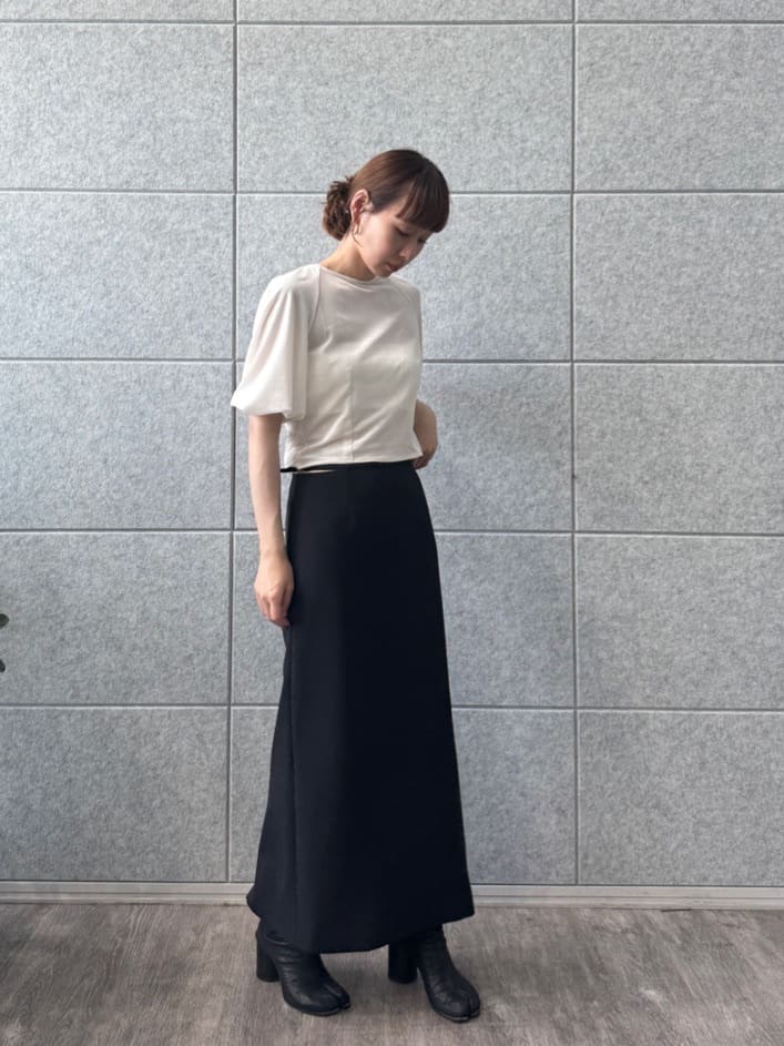 designer yukaさんの「CODE A｜velvet ribbon pullover」を使ったコーディネート
