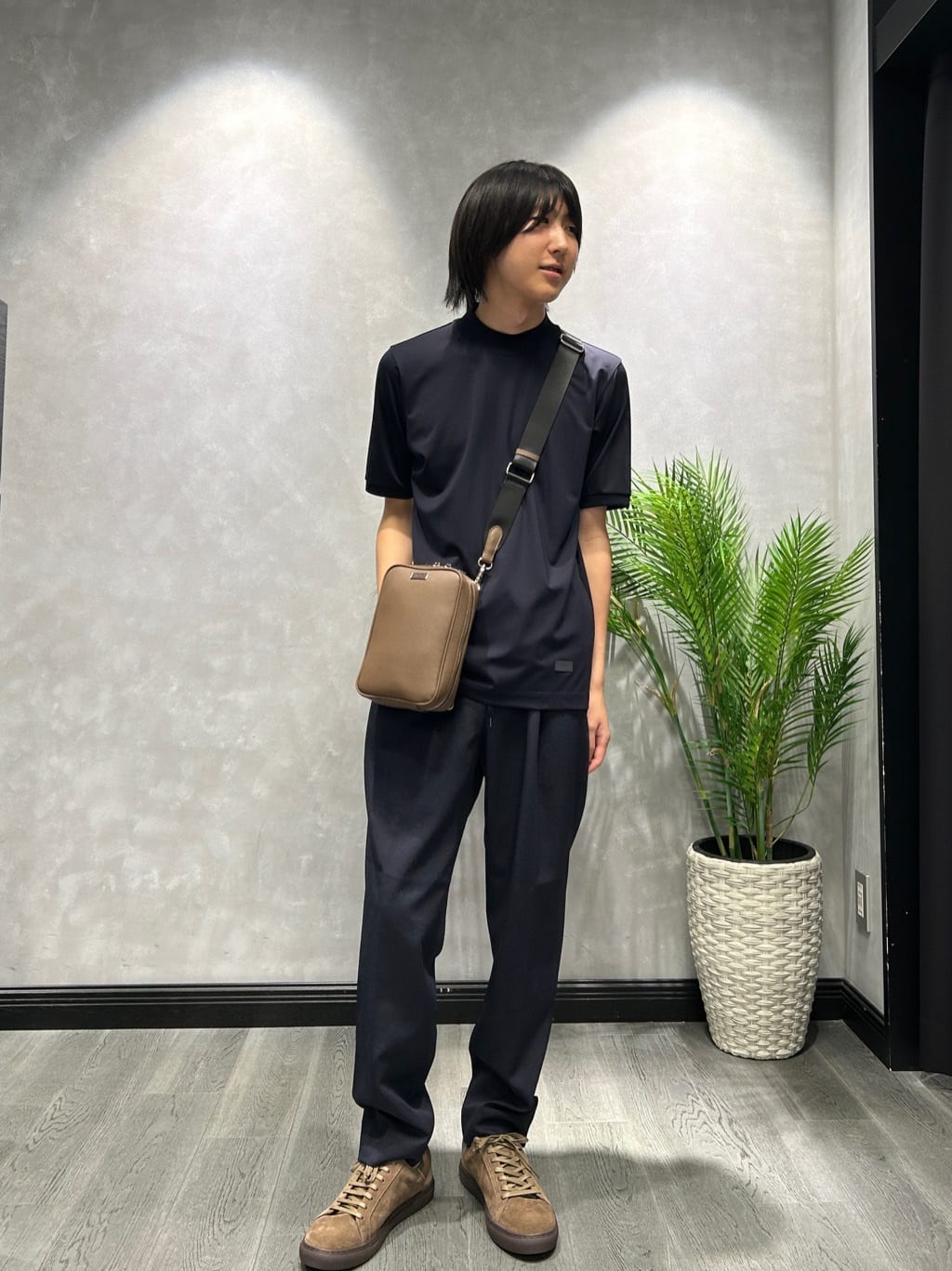 ruiさんの「TAKEO KIKUCHI｜【COOL CITY WEAR】モックネック プルオーバー /接触冷感」を使ったコーディネート