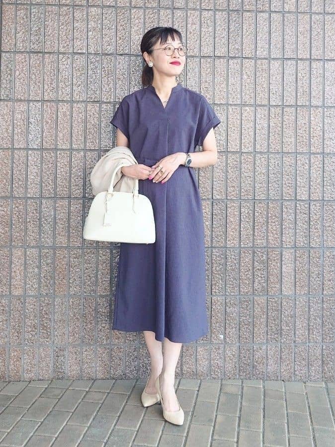 MUTSUKOさんの「UNTITLED｜【短丈/日本製】カラミ風メッシュ ノーカラージャケット」を使ったコーディネート
