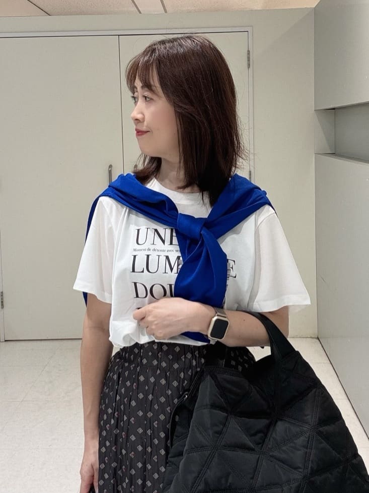 makiさんの「UNTITLED｜【アンサンブル可/薄手】ベーシッククルーネックカーディガン」を使ったコーディネート