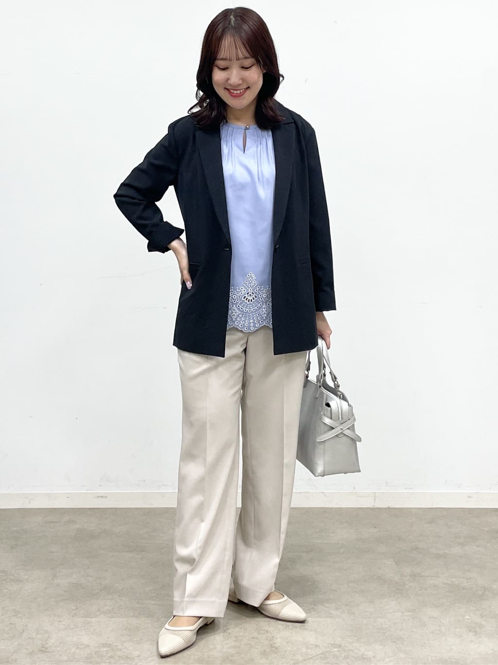yukariさんの「Reflect｜【マシンウォッシュ可】リネンライクフレアパンツ」を使ったコーディネート
