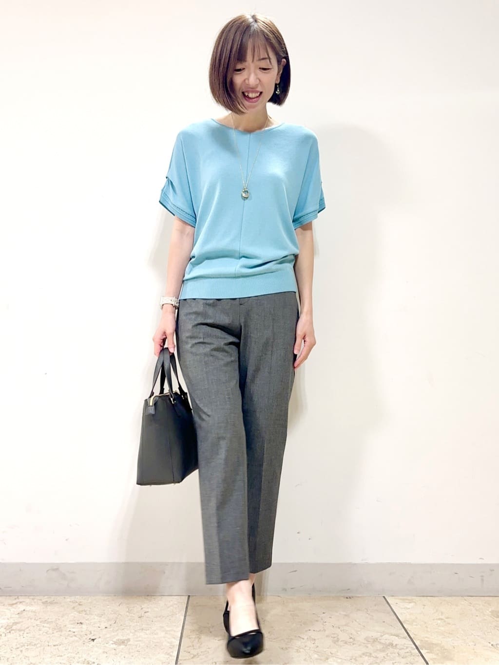 イト子さんの「Reflect｜【選べる7色◎／手洗い可／二の腕カバー】半袖ニット」を使ったコーディネート