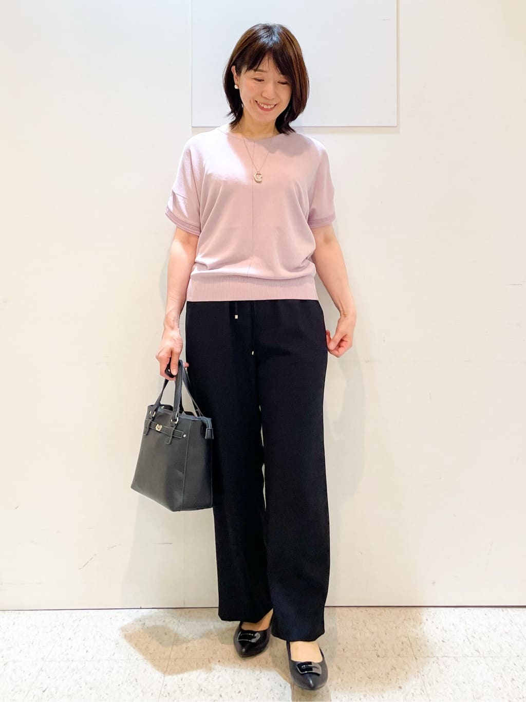 めいさんの「Reflect｜【選べる7色◎／手洗い可／二の腕カバー】半袖ニット」を使ったコーディネート