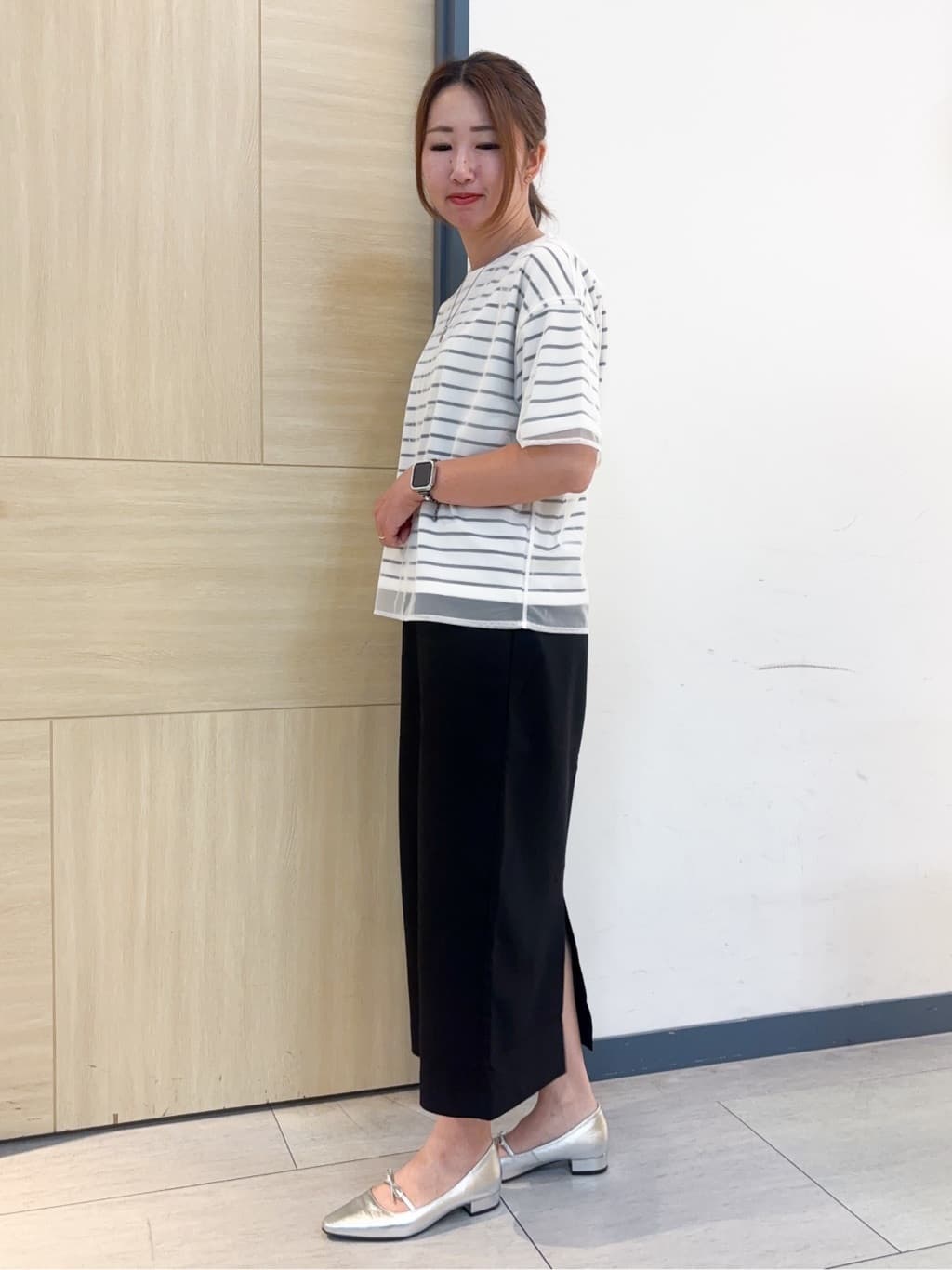 nanaさんの「grove｜ラフだけどおしゃれ　チュールレイヤードTシャツ」を使ったコーディネート