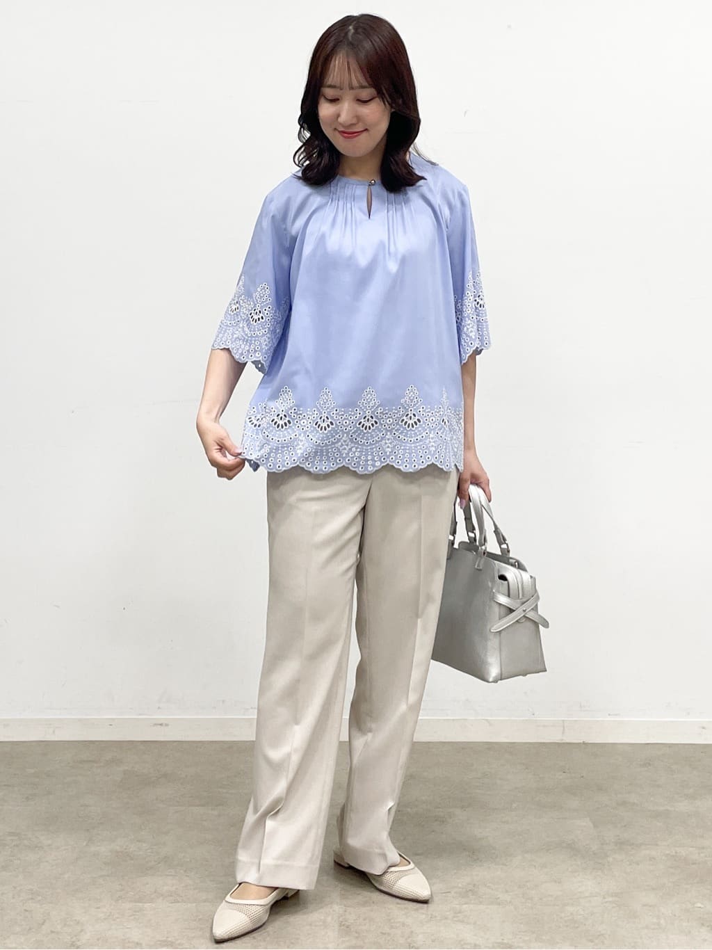 yukariさんの「Reflect｜【マシンウォッシュ可】リネンライクフレアパンツ」を使ったコーディネート