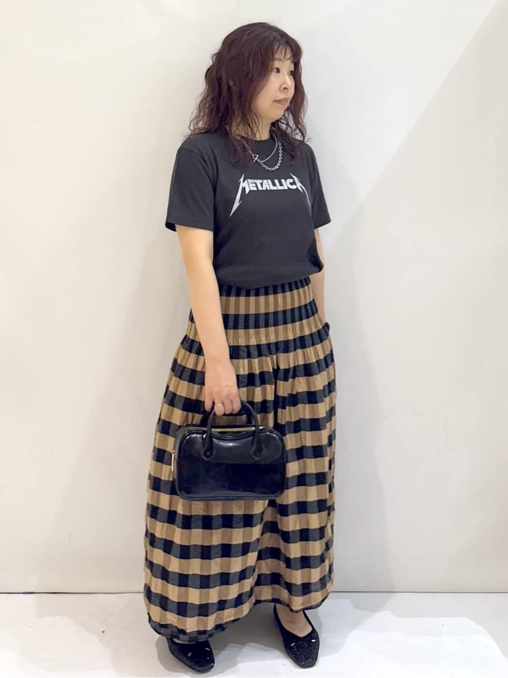 nakkoさんの「OPAQUE.CLIP｜ロックTシャツ別注アソート【GREEN DAY／METALLICA／THE BEATLES】」を使ったコーディネート