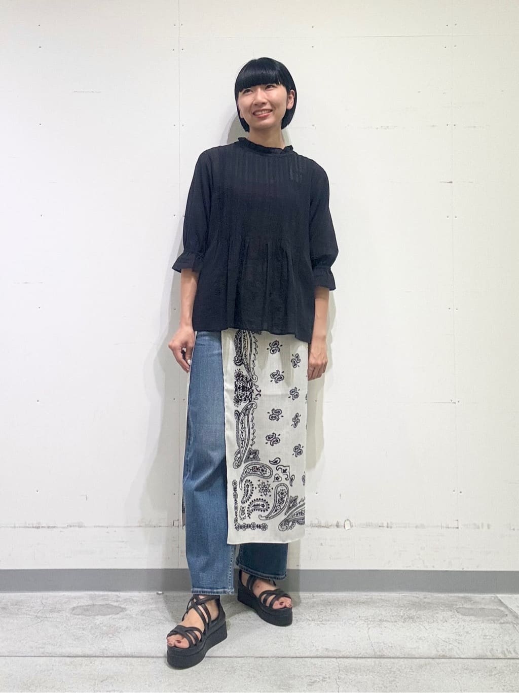 naoさんの「INDIVI｜【洗える/コットン】ピンタックシアーブラウス」を使ったコーディネート