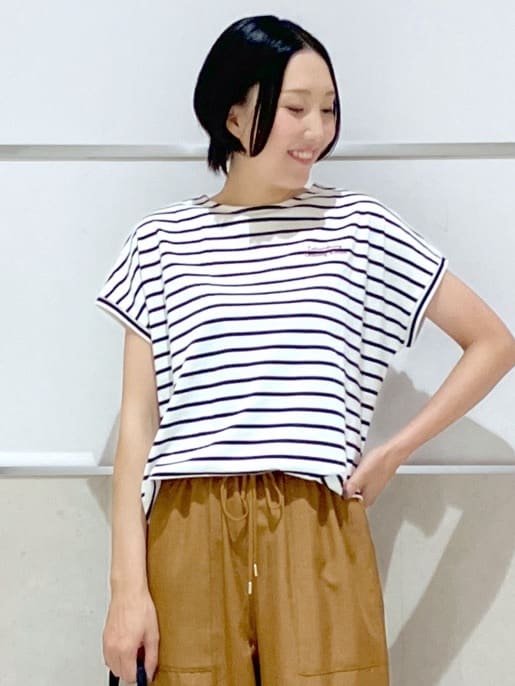 eriko さんの「Dessin｜【ウエストゴム・洗える】アウトポケットワイドパンツ（XS～L）」を使ったコーディネート