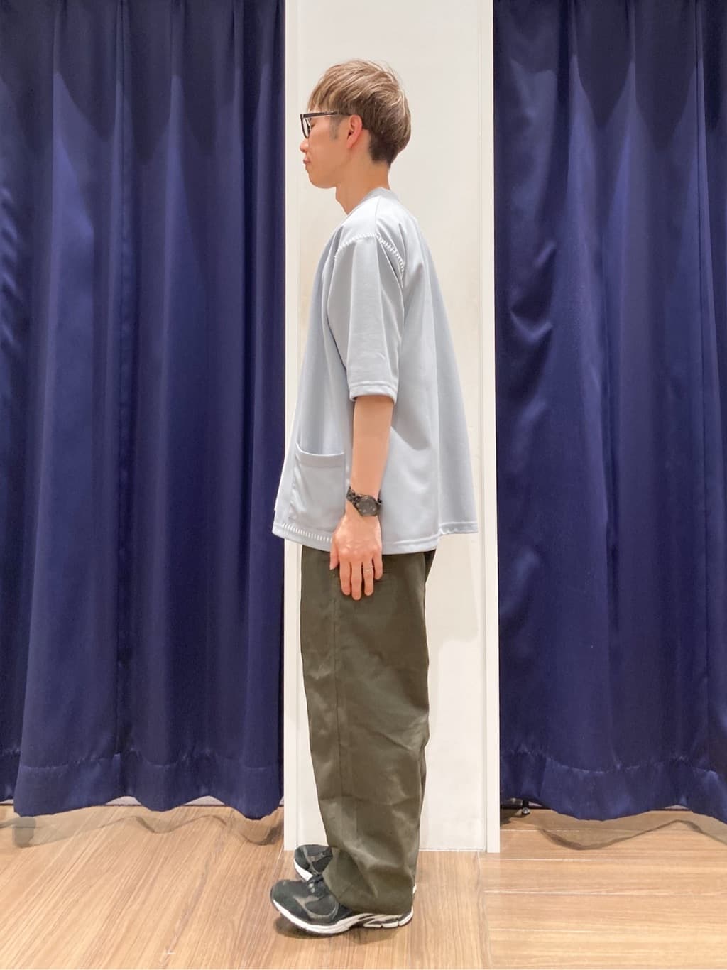 つーじーさんの「THE SHOP TK｜ツイルステッチ半袖カーディガン【洗濯機OK/接触冷感】」を使ったコーディネート