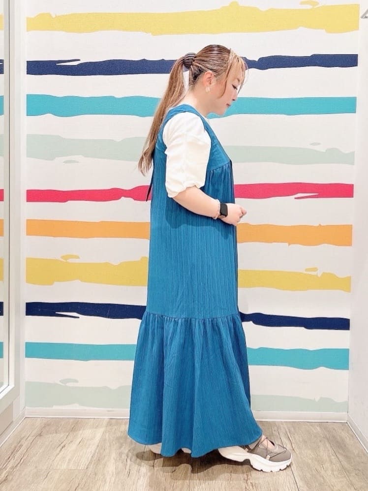 Peeさんの「SHOO･LA･RUE｜【ひんやり/洗える/S-LL】袖ねじりシルケットトップス」を使ったコーディネート
