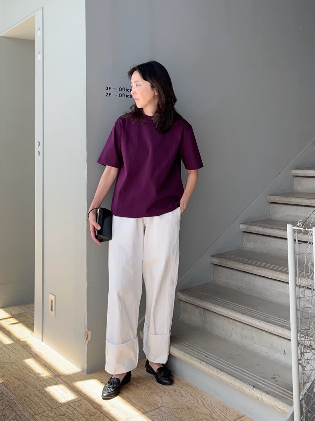 神野（jinno）さんの「TAKEO KIKUCHI｜【抗菌防臭／5サイズ展開】ハイゲージポンチ Tシャツ」を使ったコーディネート