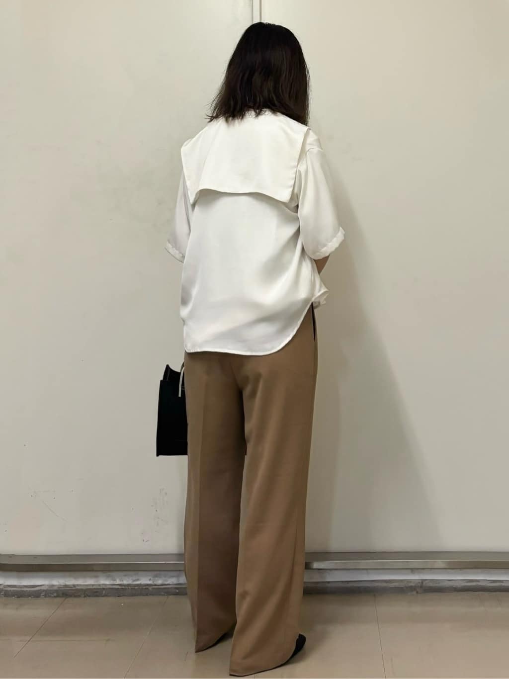 やまさんの「OPAQUE.CLIP｜美脚イージーワイドパンツ【防シワ／洗濯機洗い可／抗ピル／ストレッチ】《丈が選べる／SS-LLサイズ／」を使ったコーディネート